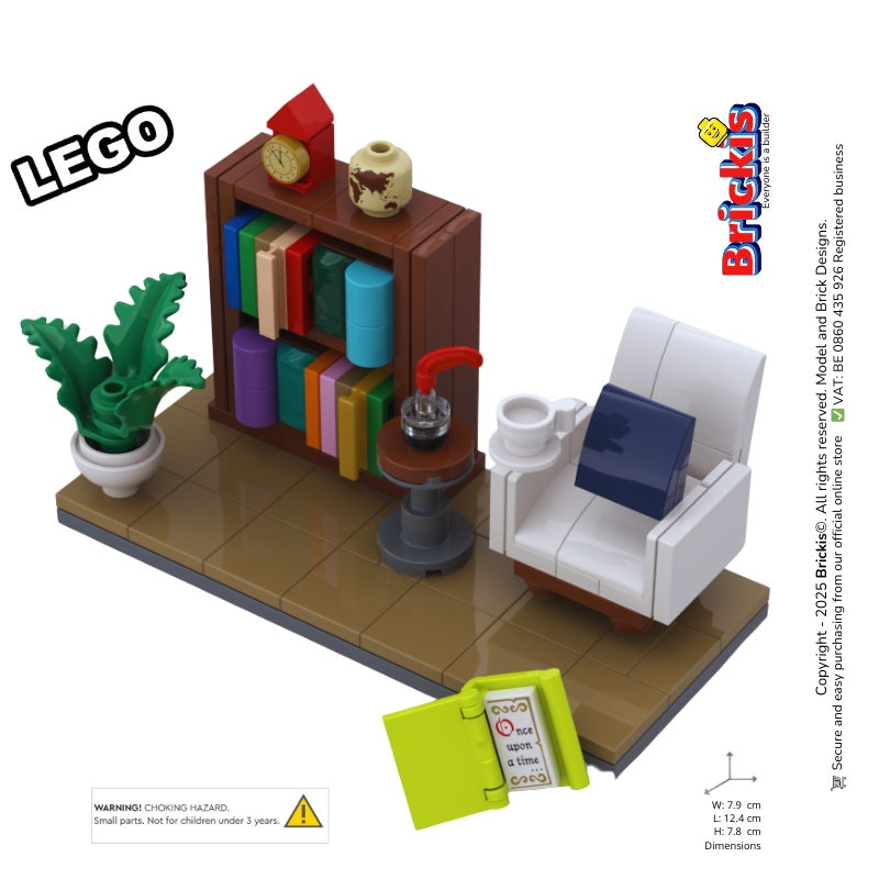 Lego Bookshelves LEGO® MOC Little Library Bookshelf – Brickis