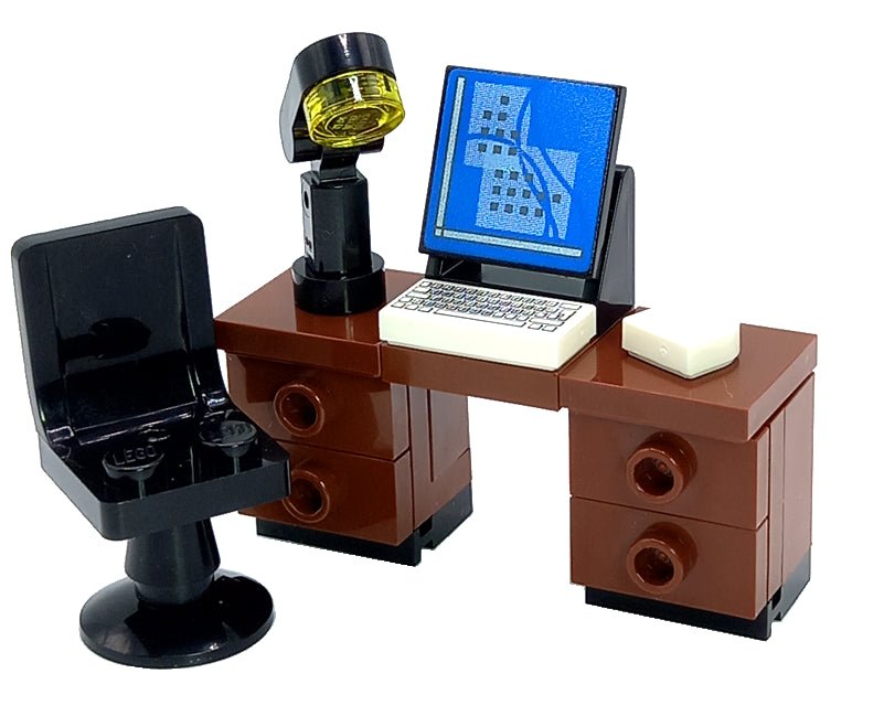 LEGO® desk with computer MOC – Brickis LEGO