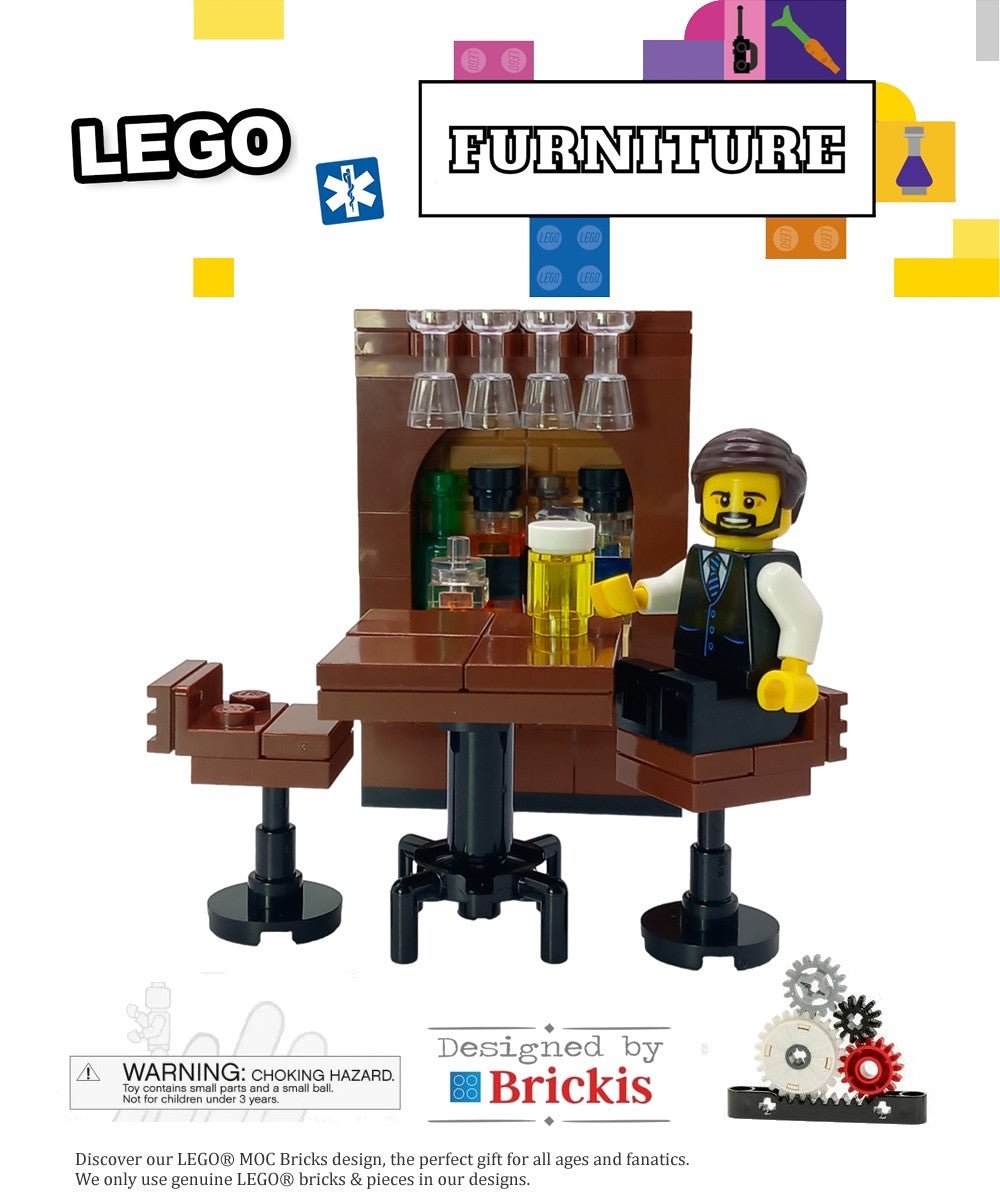 LEGO® MOC furniture for restaurant bar tearoom tavern – Brickis LEGO