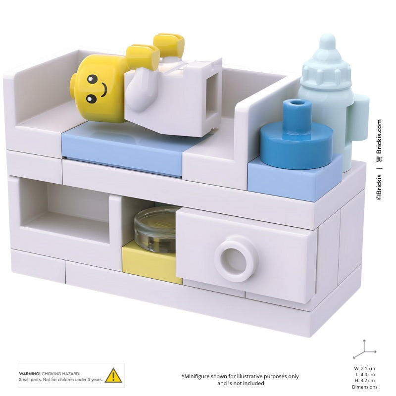 Mageschneiderter LEGO Wickeltisch Brickis LEGO Mageschneiderter LEGO Wickeltisch Brickis LEGO