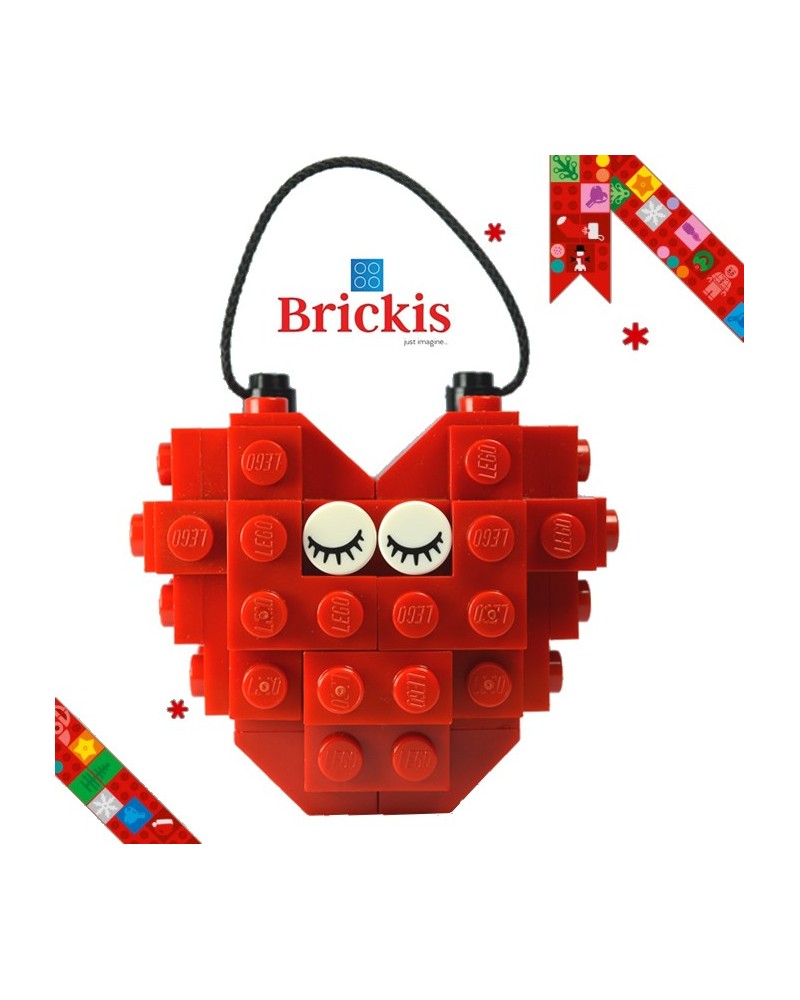 LEGO® ornament hart voor kerst of tafeldecoratie