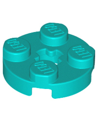 LEGO® donker turquoise Plaat rond 2x2 4032