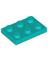 LEGO® donker turquoise Plaat 2x3 3021