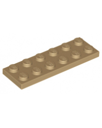 LEGO® donker tan geelbruin plaat 2x6 3795