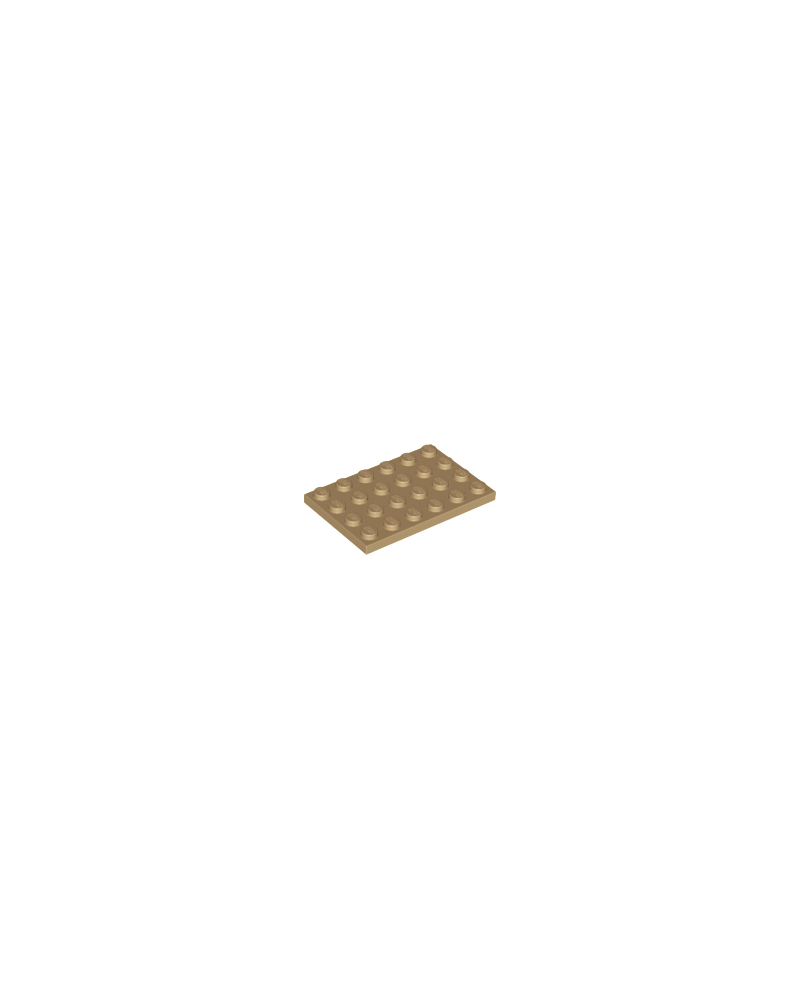 LEGO® plate beige foncé 4x6 3032