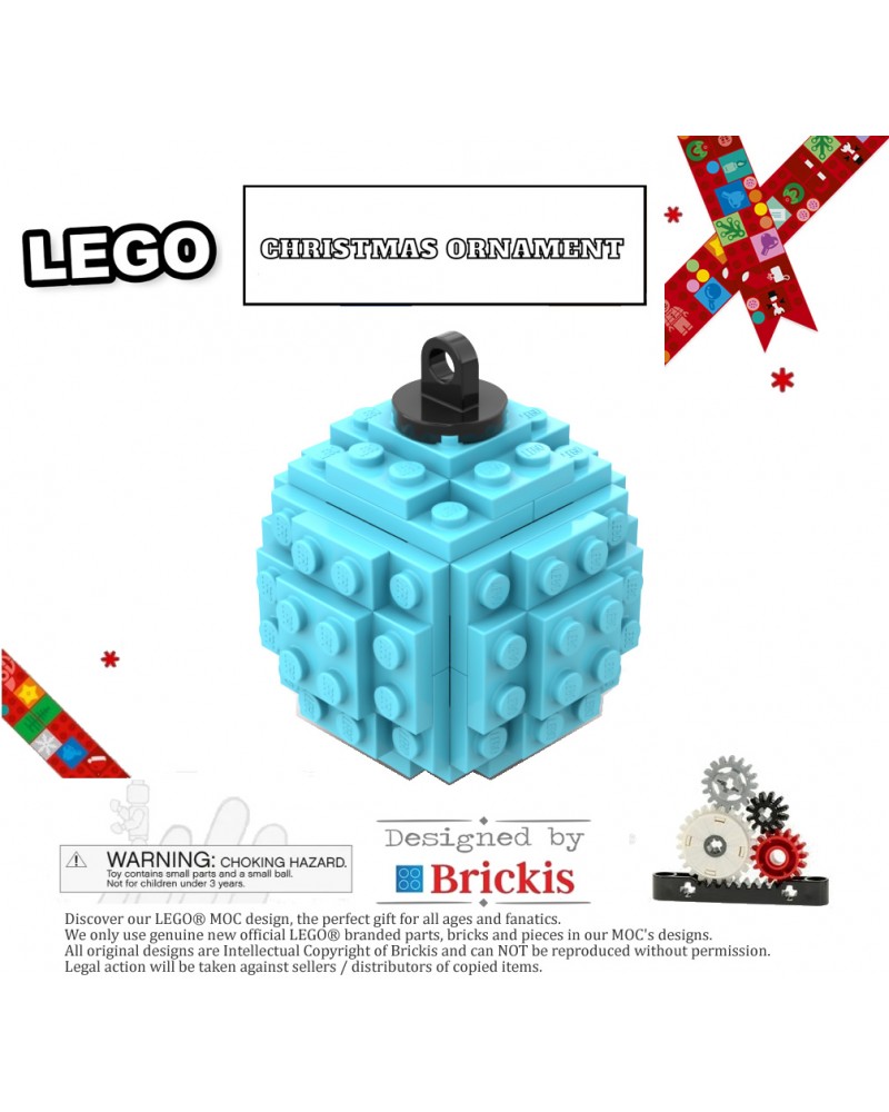 LEGO ® boule de Noël | décoration azur bleu