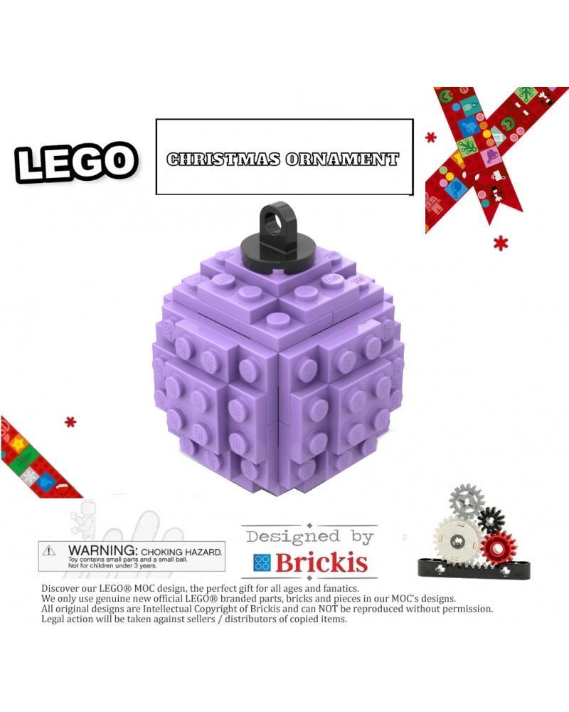 LEGO ® boule de Noël | décoration medium lavande