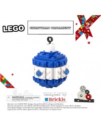 LEGO® Weihnachtskugel für Weihnachten 2 Farben Weiß Blau