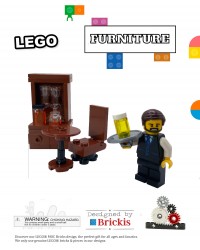 LEGO® MOC meubles de taverne salon bar ou pub