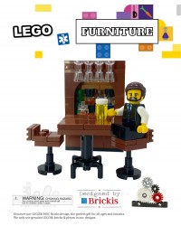 LEGO® MOC furniture for restaurant bar tearoom tavern