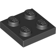 LEGO® Plate 2 x 2 (Black) 3022
