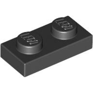LEGO® Plate 1 x 2 (Black) 3023