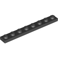 LEGO® Plate 1 x 8 (Black) 3460