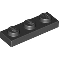 LEGO® Plate 1 x 3 (Black) 3623