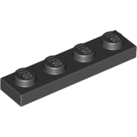 LEGO® Plate 1 x 4 (Black) 3710