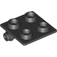 LEGO® Hinge Brick 2 x 2 Top Plate Thin (Black) 6134
