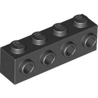 LEGO® Brick Special 1 x 4 with 4 Studs on One Side (Black) 30414