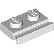 LEGO® Plate Special 1 x 2 with Door Rail (White) 32028