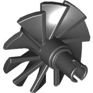 LEGO® Jet Engine Fan with 10 Blades and Technic Pin (Black) 46667