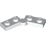 LEGO® Hinge Plate 1 x 4 Swivel Top / Base - Solid Clip [Complete Assembly] (White) 73983