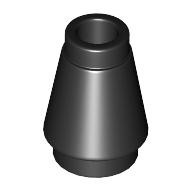LEGO® Cone 1 x 1 [Top Groove] (Black) 59900