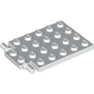 LEGO® Plate Special 4 x 6 with Trap Door Hinge [Long Pins] (White) 92099