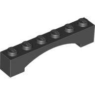 LEGO® Brick Arch 1 x 6 Raised Arch (Black) 92950