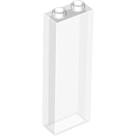 LEGO® Brick 1 x 2 x 5 without Side Supports (Trans-Clear) 46212