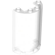 LEGO® Cylinder Half 2 x 4 x 5 with 1 x 2 cutout (Trans-Clear) 85941