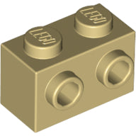 LEGO® Brick Special 1 x 2 with 2 Studs on 1 Side (Tan) 11211