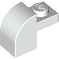 LEGO® Brick Curved 1 x 2 x 1 1/3 with Curved Top (White) 6091