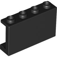 LEGO® Panel 1 x 4 x 2 with Side Supports - Hollow Studs (Black) 14718