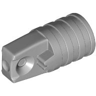 LEGO® Hinge Cylinder 1 x 2 Locking with 1 Finger and Axle Hole On Ends [No Side Slots] (Light Bluish Gray) 53923