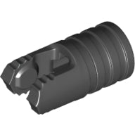 LEGO® Hinge Cylinder 1 x 2 Locking with 2 Click Fingers and Axle Hole, 7 Teeth (Black) 57360