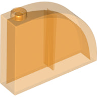 LEGO® Brick Curved 1 x 4 x 3 (Trans-Orange) 65734