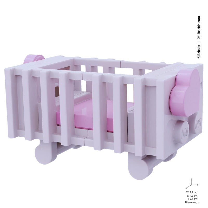 
                  
                    LEGO newborn crib MOC – available in blue or pink design perfect for baby shower gifts themed displays.
                  
                