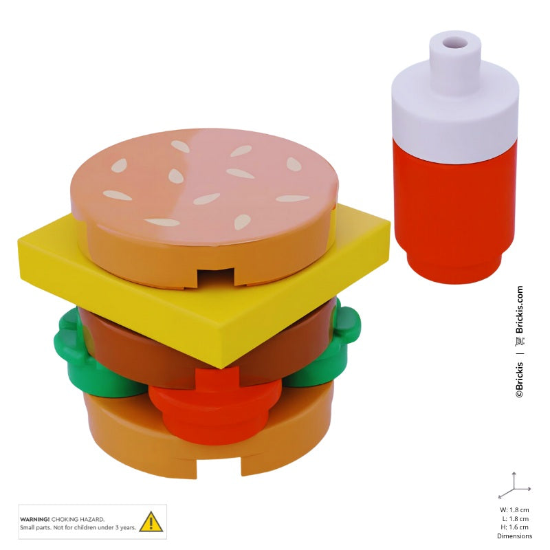
                  
                    LEGO Cheeseburger Build – Adding beef patty and ketchup layer in mini food MOC
                  
                