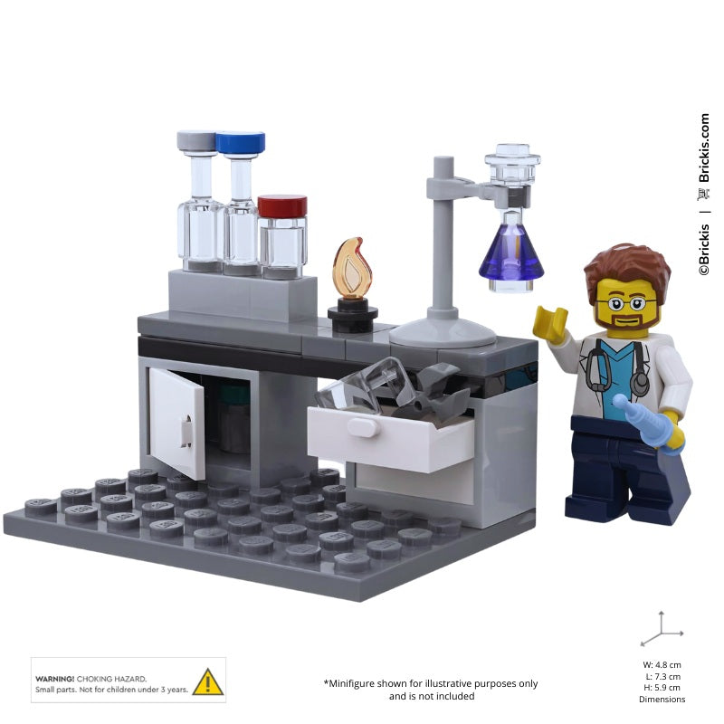 Aangepaste LEGO® Chemistry BioLab-bank – Brickis LEGO