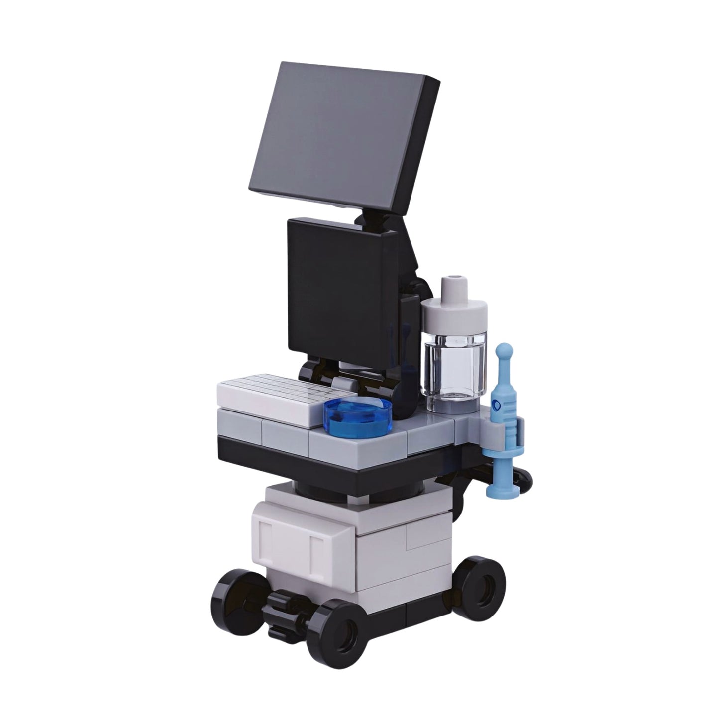 Custom LEGO ultrasound scanner, medical imaging equipment for hospital and clinical use by Brickis