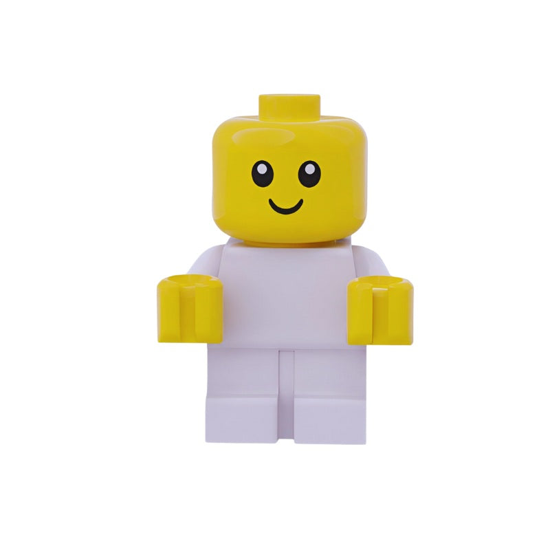 LEGO Baby minifigure with white body and smiling yellow head, collectible nursery piece from Ninjago series  njo0446