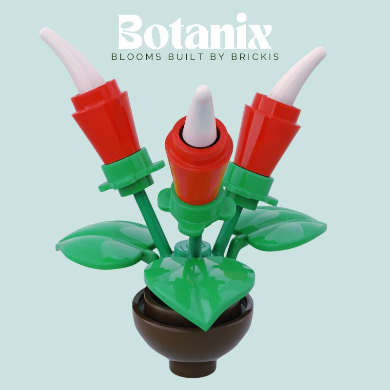 
                  
                    LEGO Calla Lily flower pot with red blooms, a thoughtful gift for plant lovers, collectors, and fans of elegant brick-built botanicals
                  
                