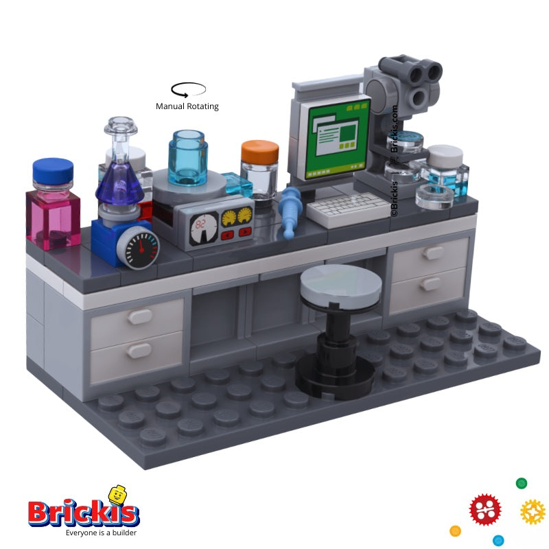 
                  
                    LEGO science bench for minifigures, perfect for corporate STEM gifts
                  
                