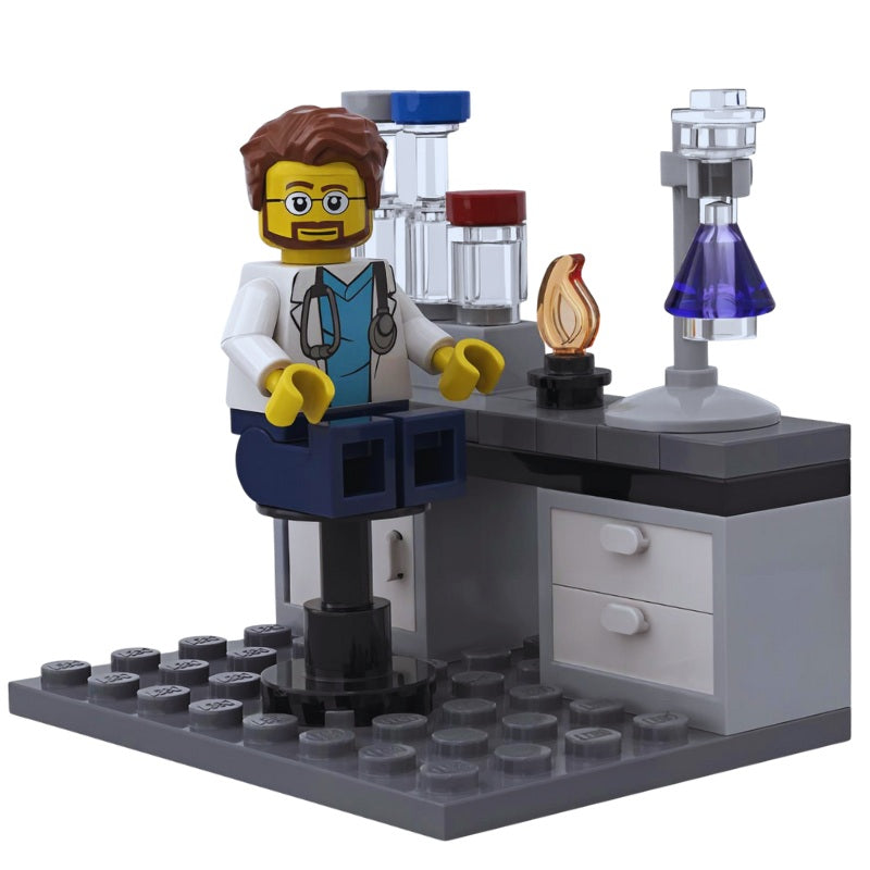 Lego Lab Room Aangepaste LEGO® Chemistry BioLab-bank – Brickis LEGO