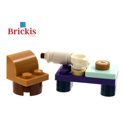 LEGO® Mini MOC chair table milk donut - Brickis LEGO