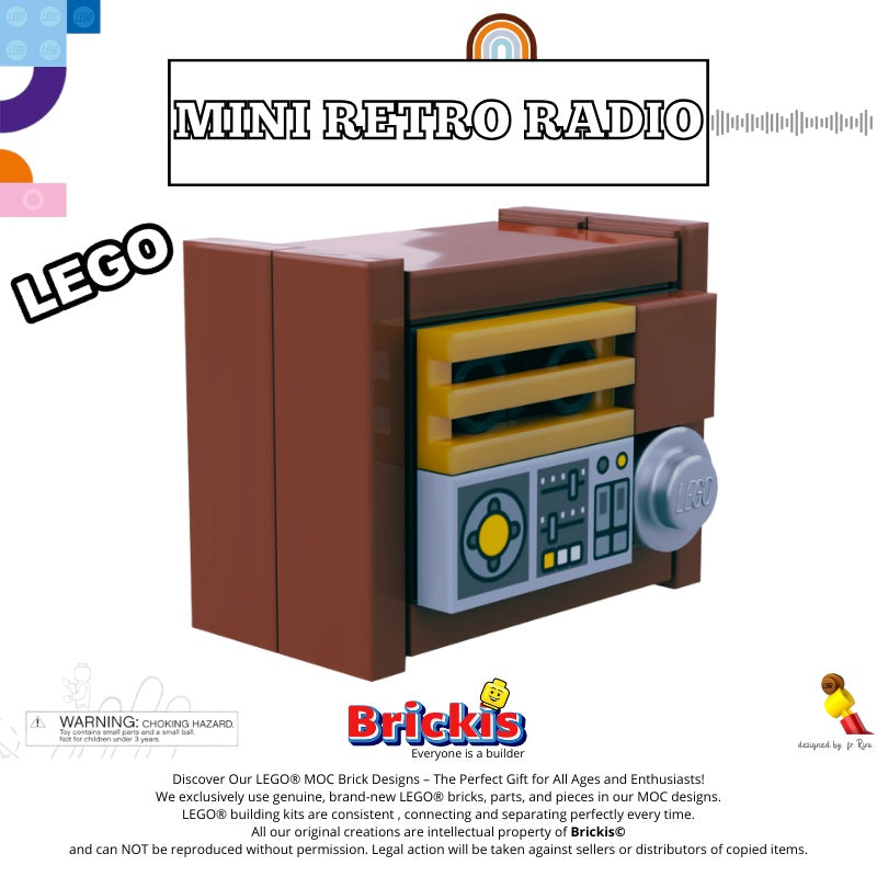 
                  
                    Retro radio MOC made of LEGO bricks. Ideal for vintage or music-themed LEGO setups.
                  
                