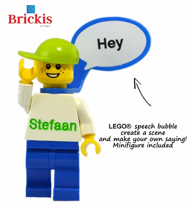 LEGO® Minifiguur met spraakballon|LEGO® Minifiguur met speech bubble|LEGO® Minifiguur met spraakballon||