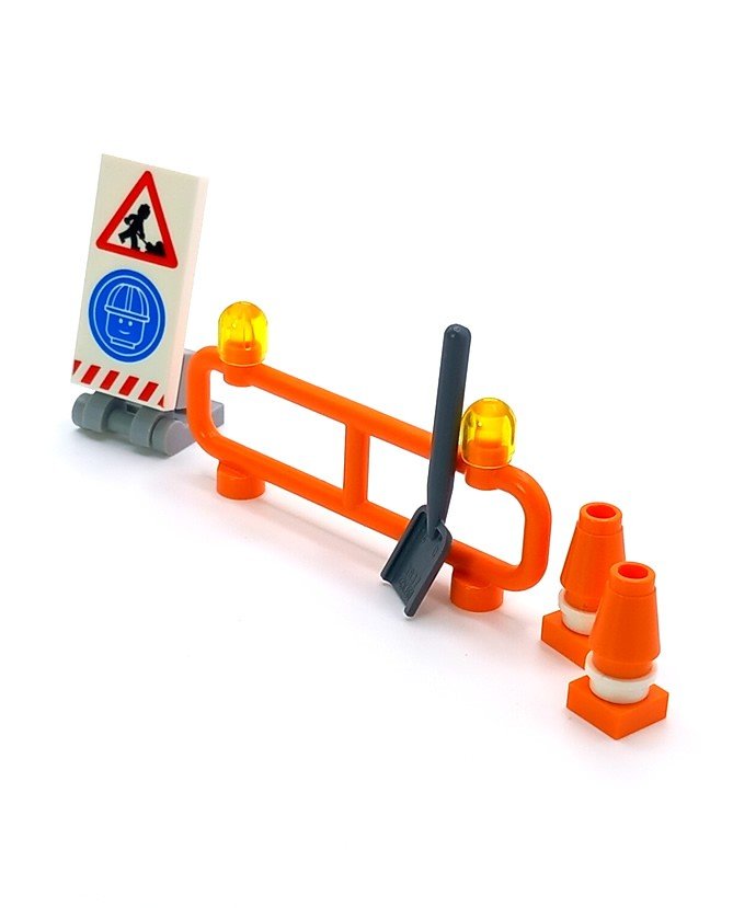 LEGO® MOC traffic signs for road works - Brickis LEGO