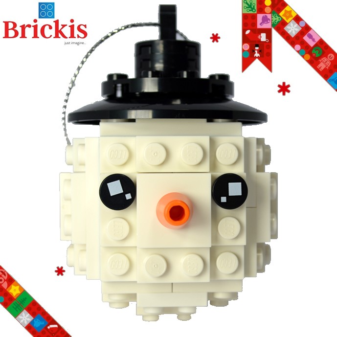 LEGO® ornament sneeuwman voor kerst of tafeldecoratie||