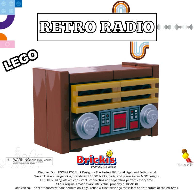 
                  
                    LEGO Retro Home Decor  Miniature vintage radio for classic LEGO setups.
                  
                