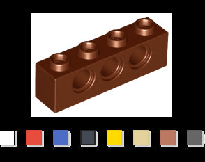 LEGO® Technic 1x4 reddish brown|LEGO® Tile 2x2 roze|LEGO® Tile 2x2 wit|LEGO® Technic 1x4 donker grijs|LEGO® Technic 1x4 geel|LEGO® Technic 1x4 rood|LEGO® Technic 1x4 tan|LEGO® Technic 1x4 wit|LEGO® Technic 1x4 zwart|LEGO® Technic 1x4 blauw